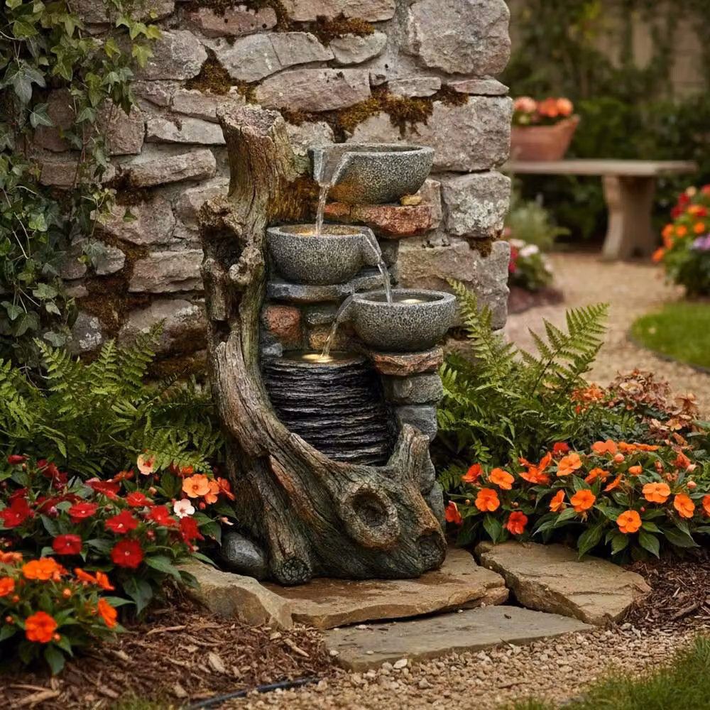 Monstershop Rustic Brook Electric Water Feature in Grey, W/D/H: 66 x 40 x 34 cm – 5