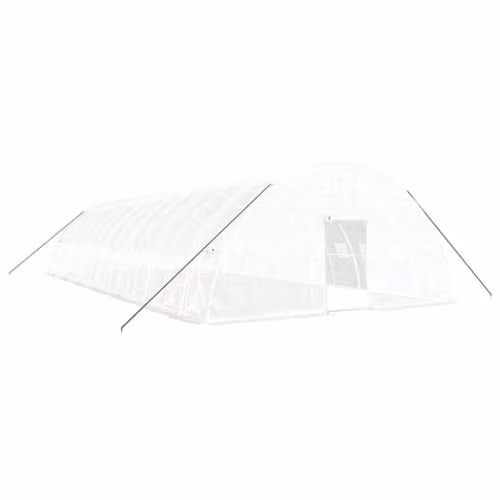 vidaXL Greenhouse with Steel Frame in White, W: 14 m, D: 6 m, H: 2.85 m