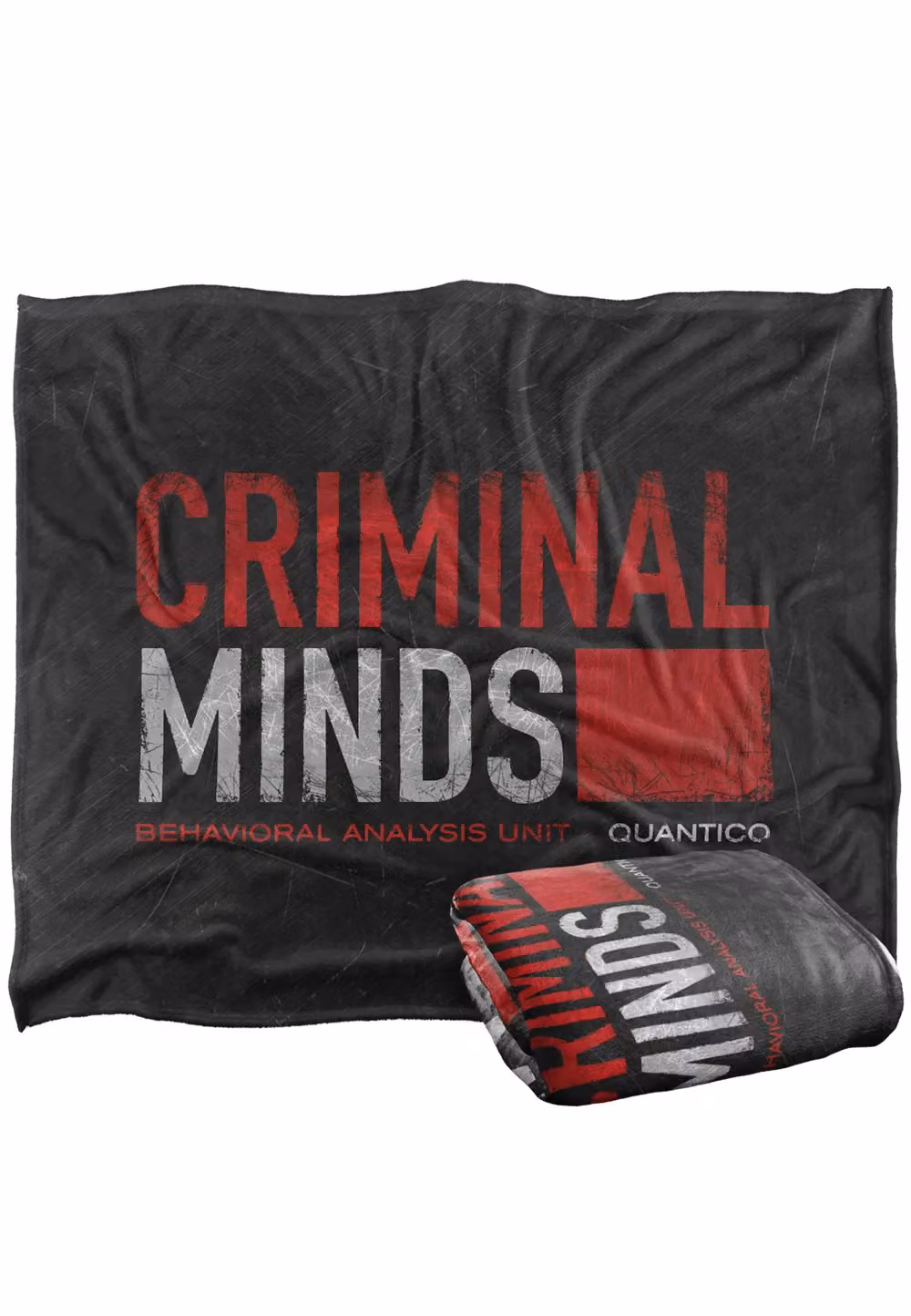 Trevco Criminal Minds Logo Silky Touch Super Soft Fleece Throw Blanket in White, W/D/H: 152 x 127 cm – 5