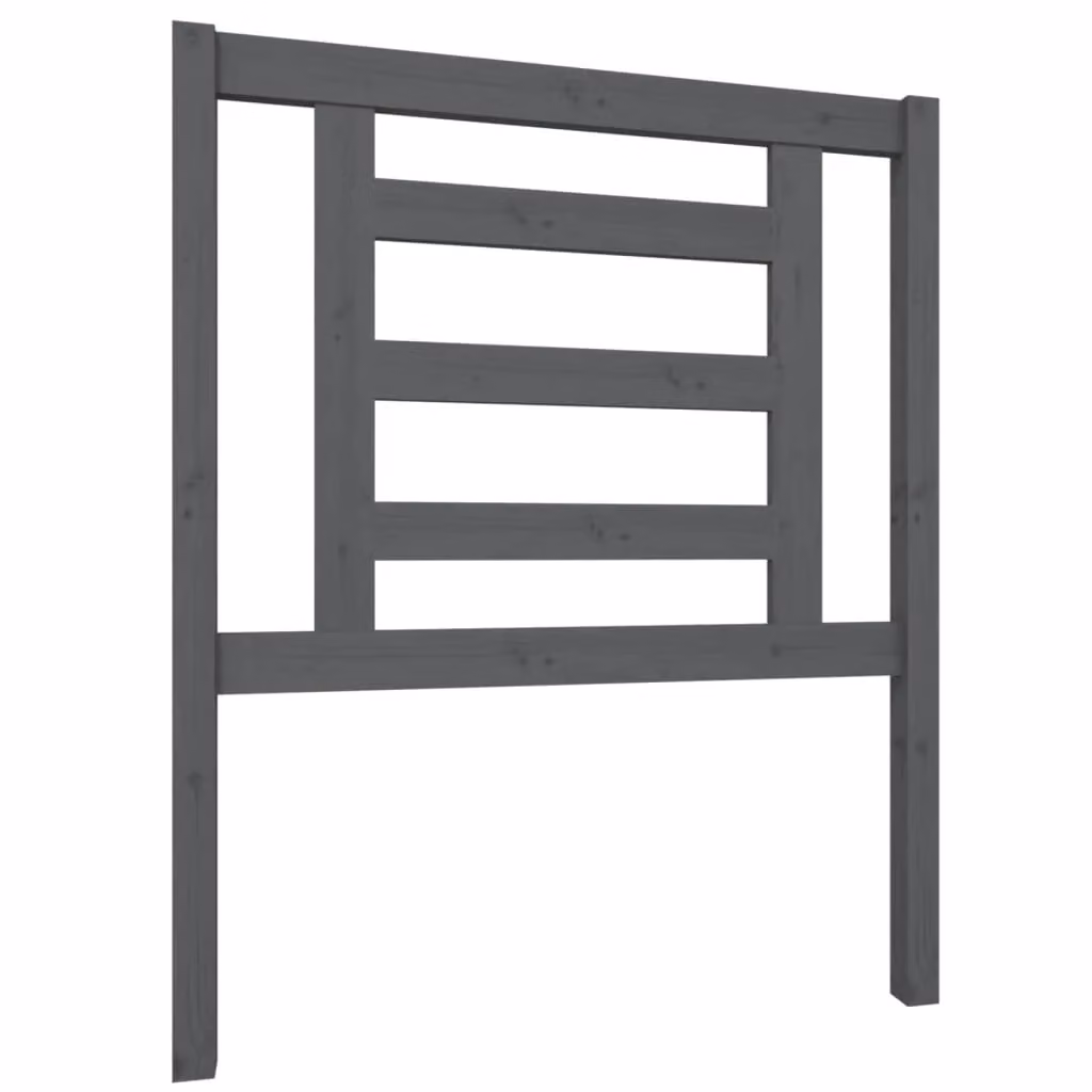 Berkfield Home Grey Rustic Solid Pine Wood Bed Headboard W/D/H: 81 x 4 x 100 cm – 2
