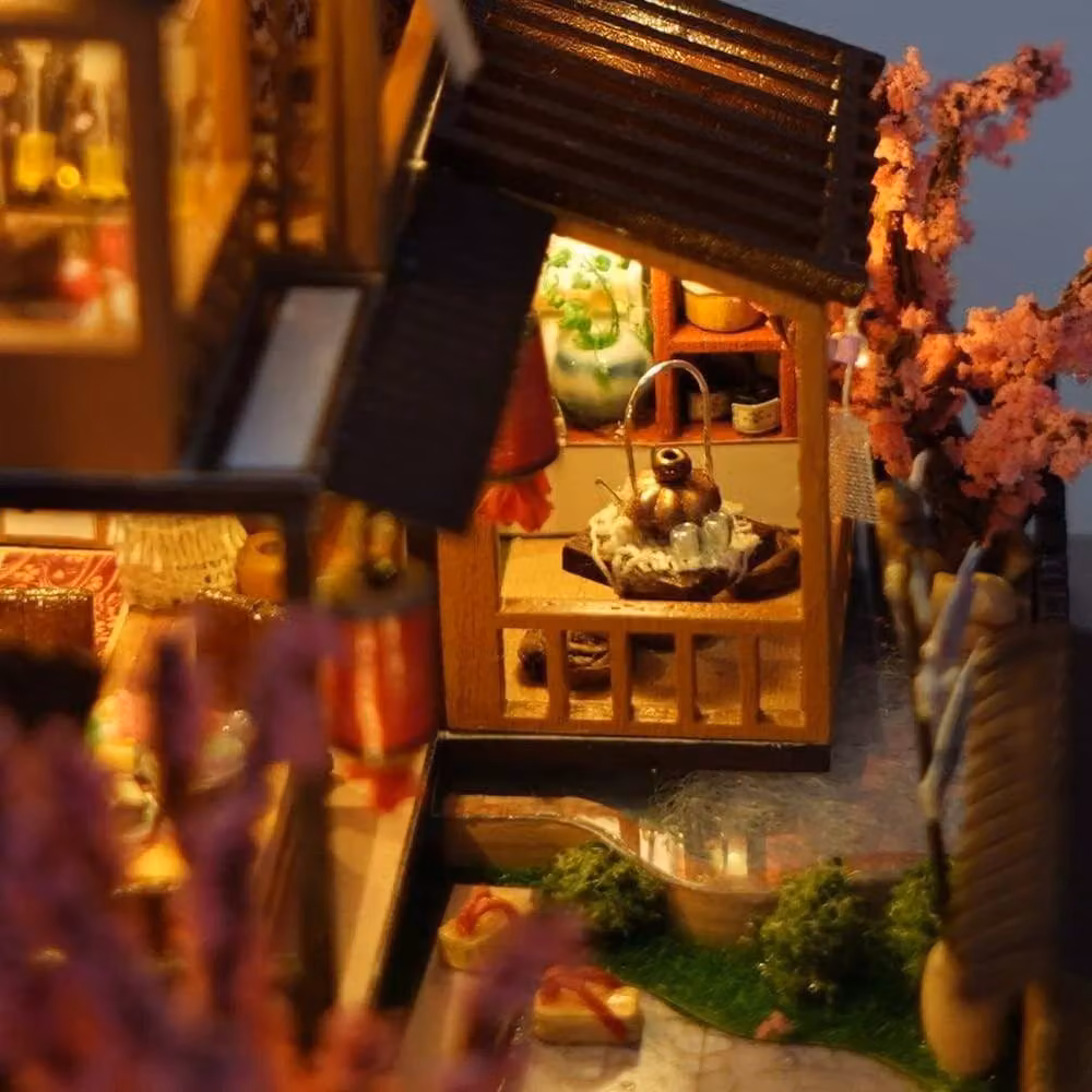 SPETLEK DIY Miniature House Kit in Brown, W/D/H: 100 x 60 x 100 cm – 5