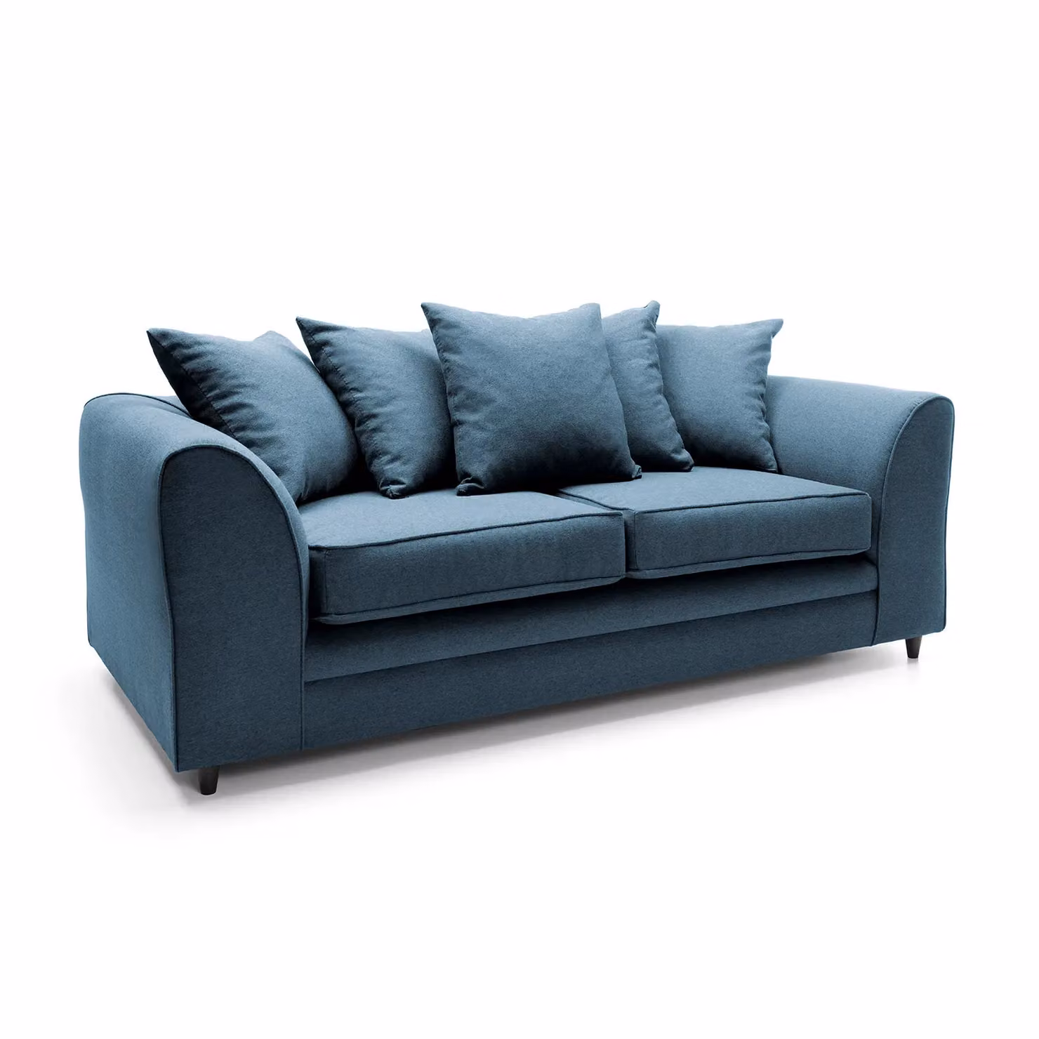 Abakus Direct Darcy 2 Seater Sofa in Teal Brushed Cotton Fabric, W/D/H: 160 x 89 x 90 cm – 2