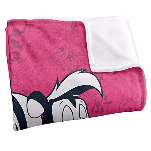 Warner Brothers Looney Tunes Silky Touch Super Soft Fleece Throw Blanket, W/D/H: 152 x 127 cm, Multicolour and White – 2