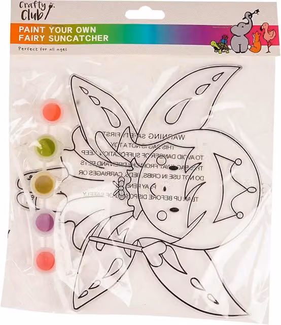 Crafty Club Paint Your Own Transparent Fairy Hanging Suncatcher for Children
