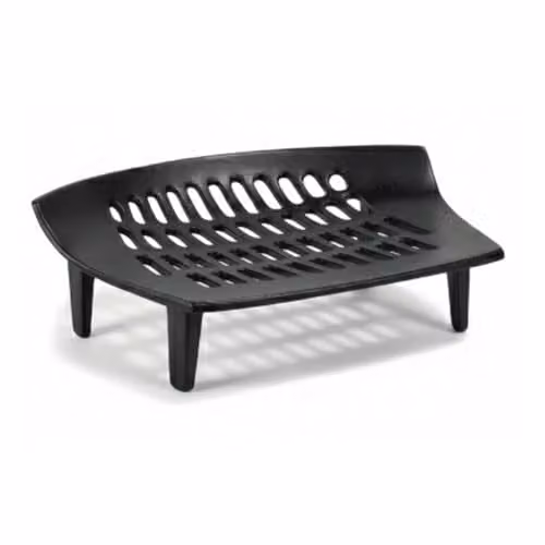 Almineez Black Cast Iron Fireplace Grate for Coal and Logs, W: 40.64 cm, D: 45.0 cm, H: 10.0 cm