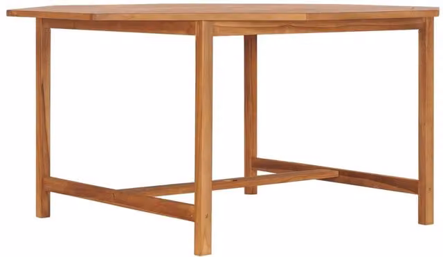 Berkfield Home Garden Table in Brown Solid Teak Wood, W/D/H: 150 x 150 x 75 cm – 1