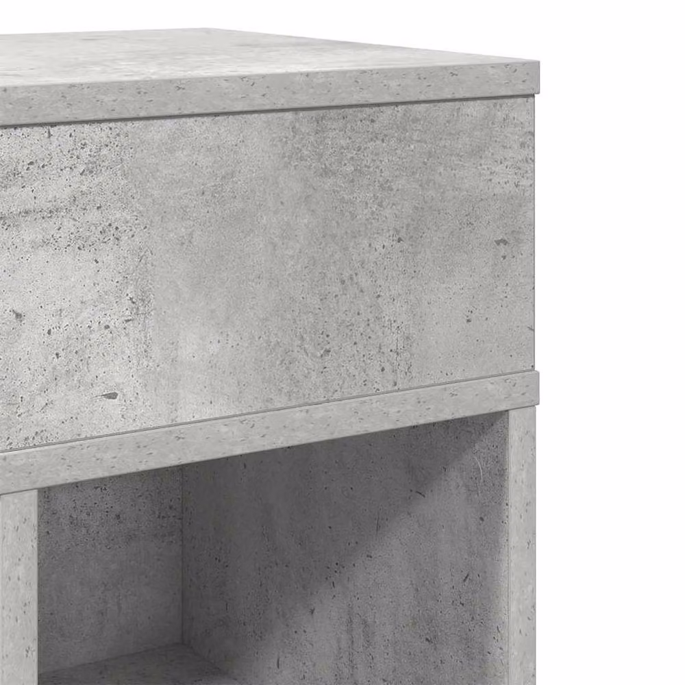 Berkfield Home Bedside Cabinet with Drawer in Concrete Grey, W/D/H: 25 x 31 x 66 cm – 3