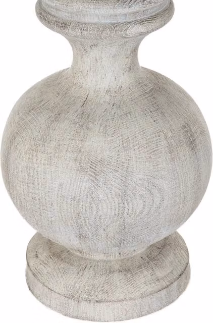 KDMK Tabletop Lamp with Brown Fabric Cylinder Shade and Wood Base