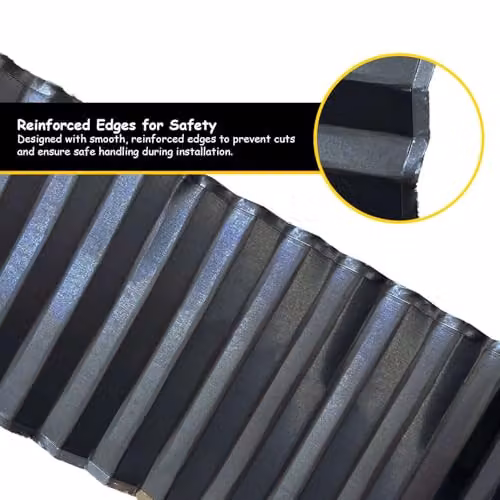 Nicoman Heavy Duty Corrugated Metal Garden Edging Roll in Black – 4