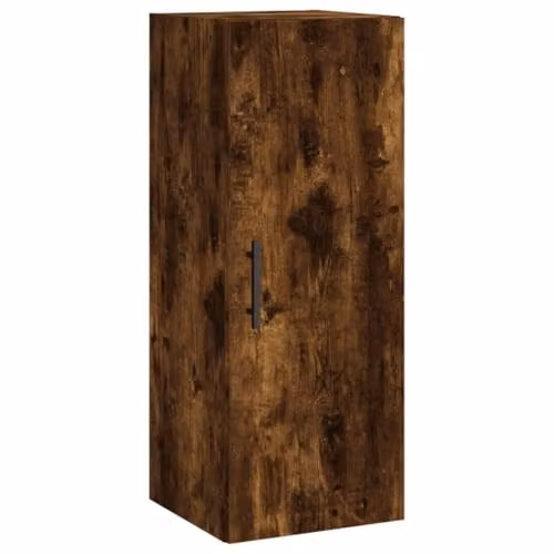 vidaXL Wall Mounted Cabinet in Brown Oak, W/D/H: 34.5 x 34 x 90 cm