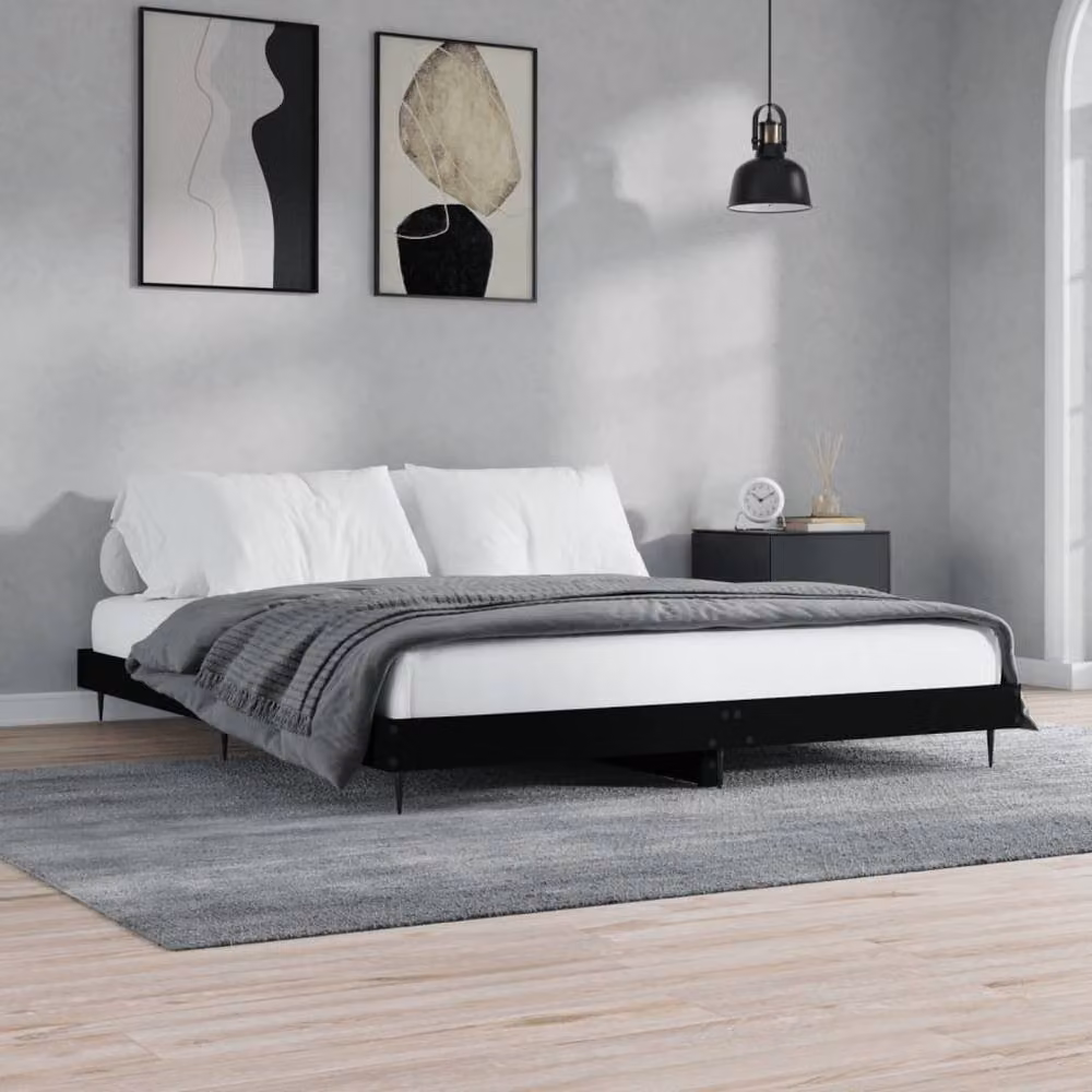 Berkfield Home Durable Bed Frame in Black, W/D/H: 200 x 20 x 203 cm – 2