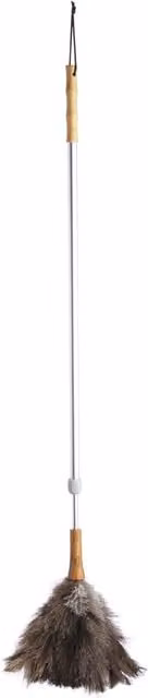 KitchenCraft Brown Ostrich Feather Duster with Telescopic Handle