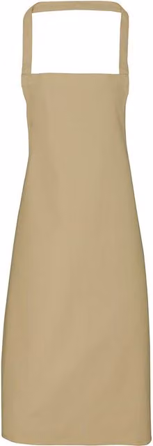 Premier Slim Cotton Workwear Apron without Pocket in Beige