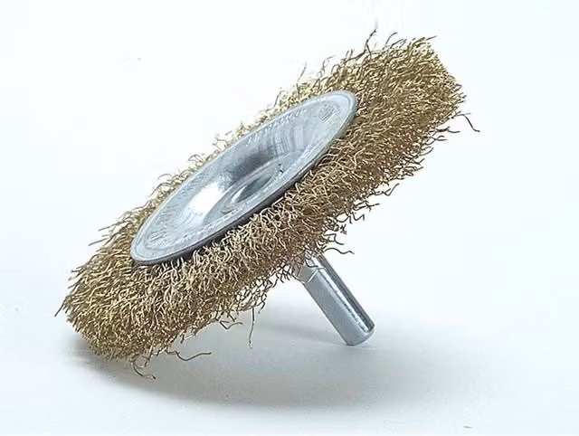 Lessmann DIY Steel Wheel Brush for Paint in Gold and Multicolour