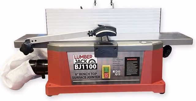 Lumberjack 6 Inch Benchtop Surface Planer 1100W in Red – 1