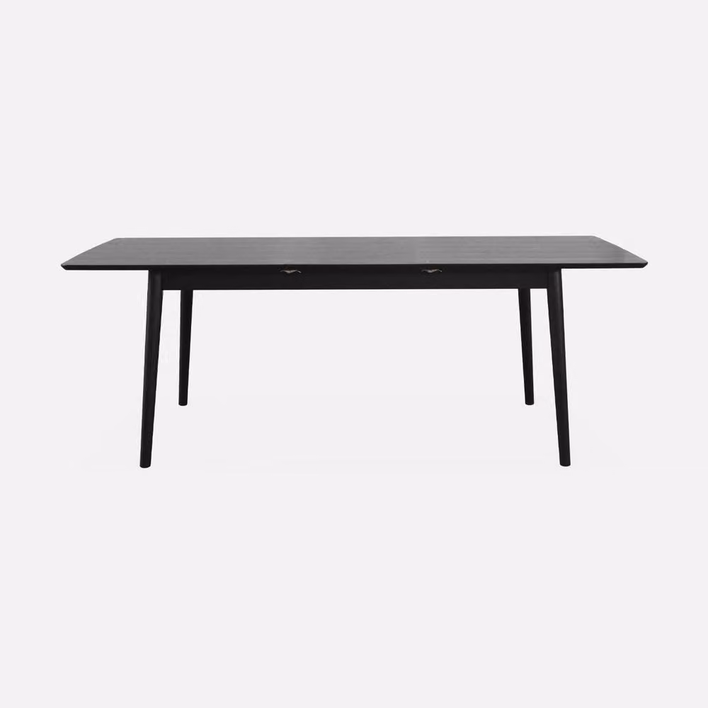 sweeek Modern Extendable Rectangular Dining Table in Black, W/D/H: 180 x 90 x 75 cm – 2