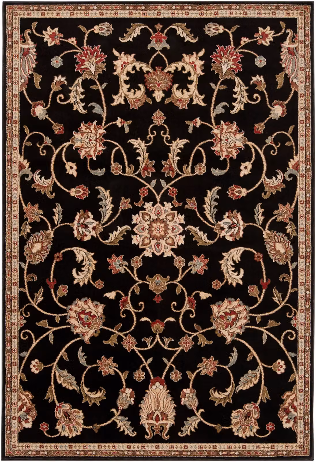 Livabliss Riley Vintage Traditional Boho Living and Dining Rug in Beige, Brown, Green and Black, W: 120 cm, L: 160 cm – 2