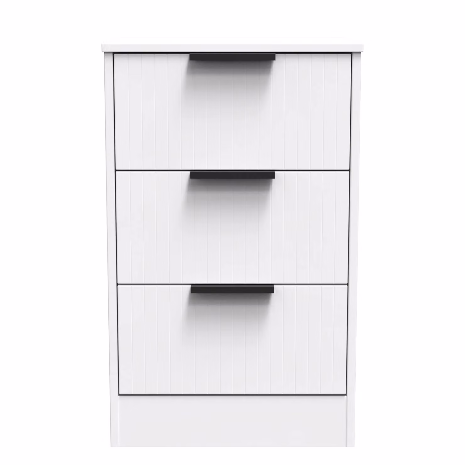 Ready Assembled 2 U Denver 3 Drawer Bedside Cabinet in White – 2