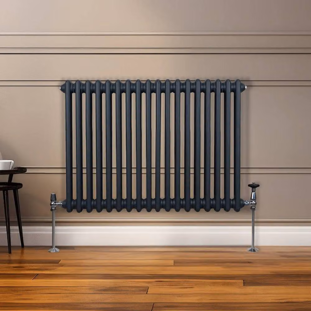 Monstershop Traditional 2 Column Steel Radiator in Anthracite Grey, W: 60.0 cm, D: 7.0 cm, H: 83.2 cm – 8
