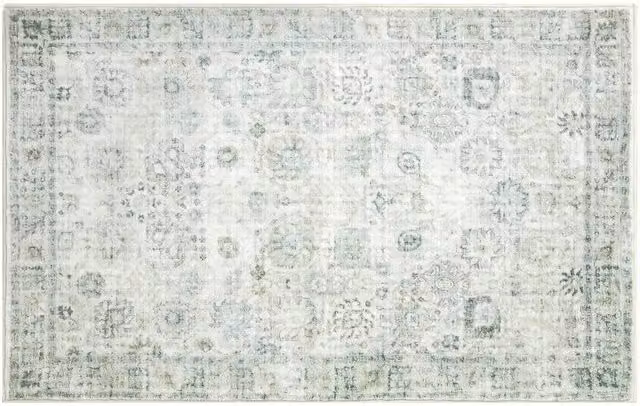 VOGREX Green Non-Slip Washable Vintage Large Area Rug, W: 160 cm, L: 230 cm