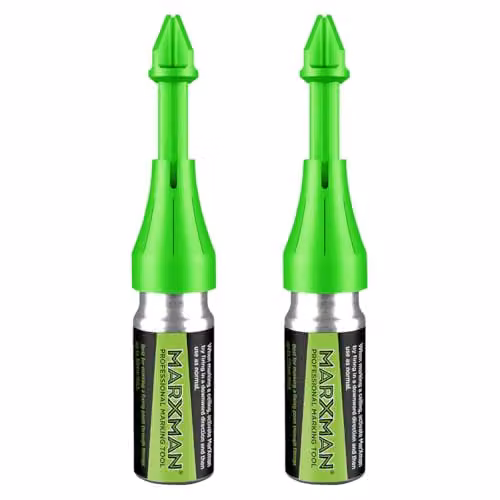 Charles Bentley Marxman Non-Permanent DIY Marking Tool Chalk Pen, Twin Pack, Green