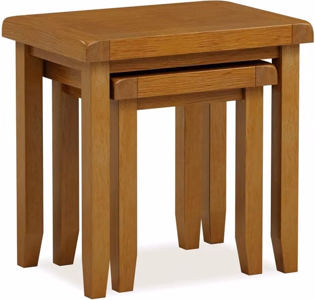 Rest Relax Elston Oak Nest of 2 Tables in Brown