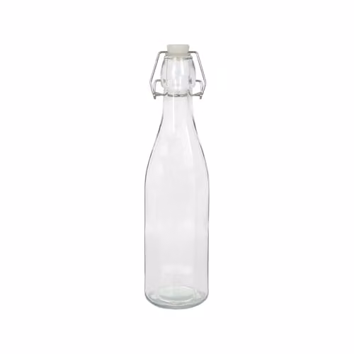 Argon Tableware 520ml Glass Bottle with Swing Top Lid in Transparent – 1