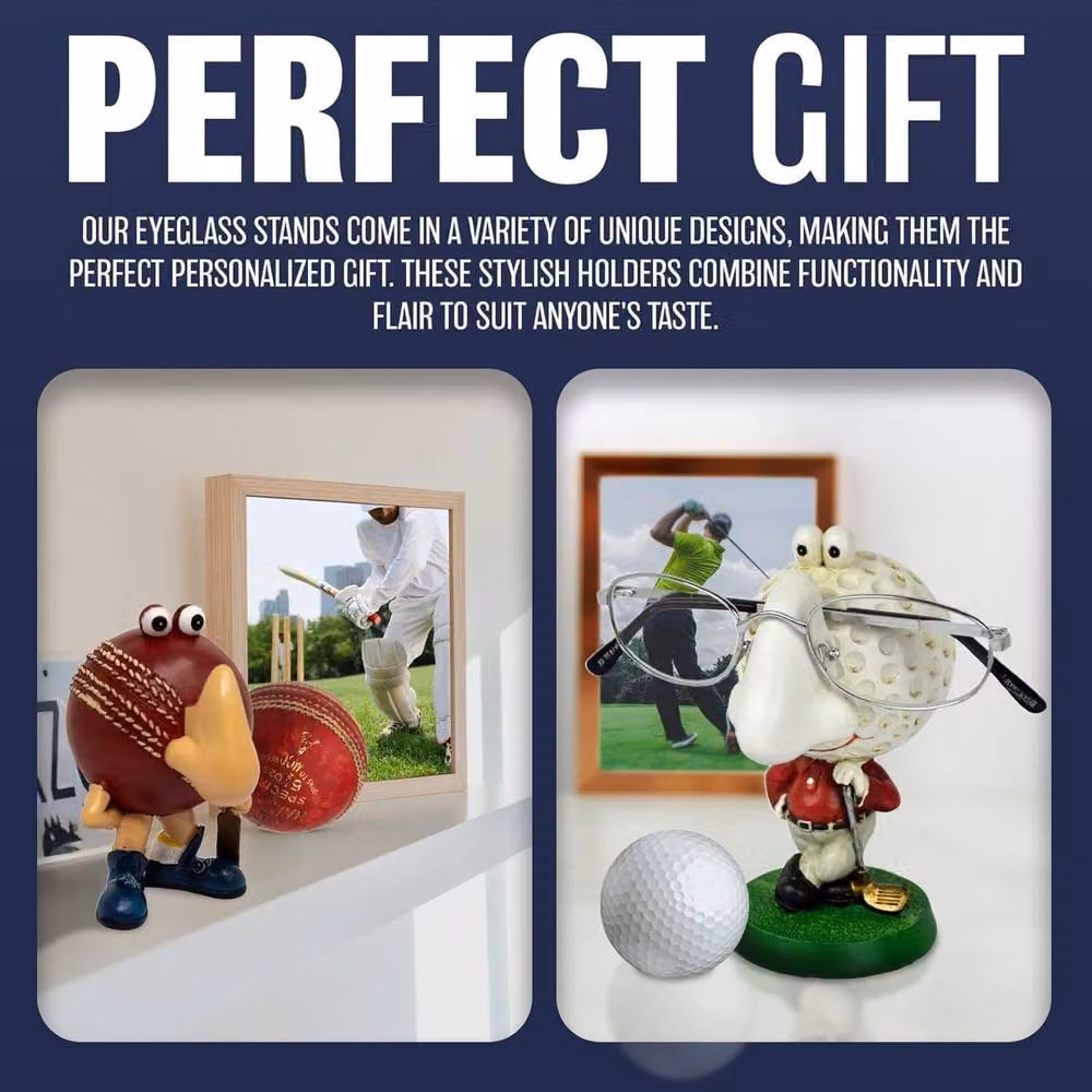 BARGAINS-GALORE Chef Novelty Glasses Holder Stand, Multicolour Ceramic and Glass Tabletop Decoration – 2