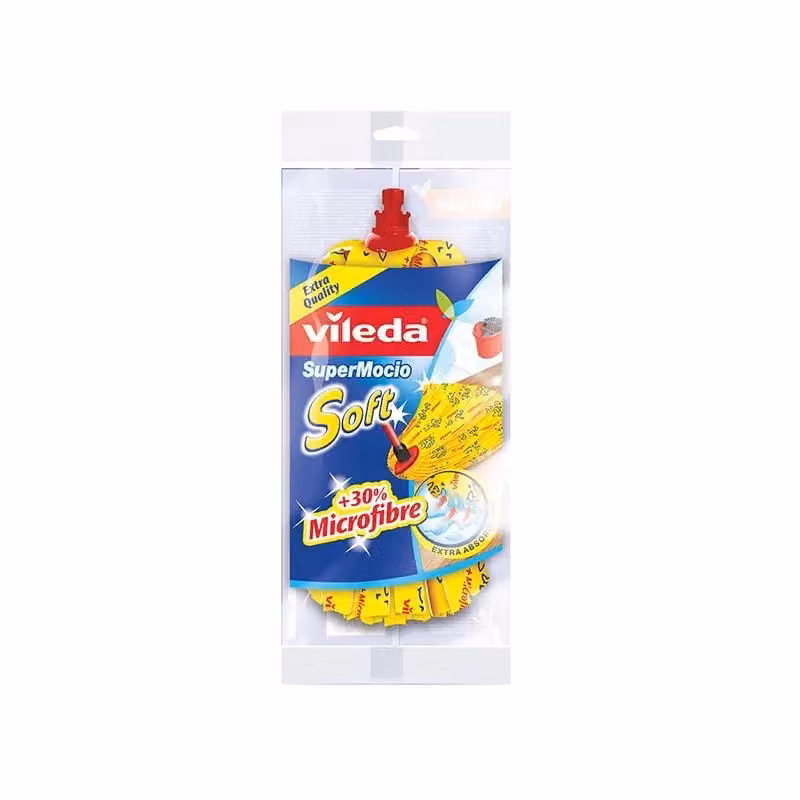 Vileda Supermocio Soft Microfibre Mop in Yellow and Multicolour – 2