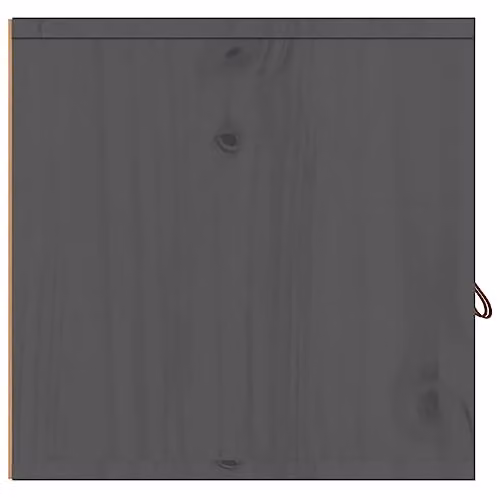 vidaXL Set of 2 Grey Scandinavian Wall Cabinets in Solid Pine Wood, W/D/H: 60 x 30 x 30 cm – 3