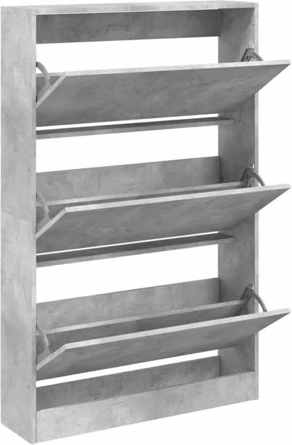 Berkfield Home Concrete Grey Shoe Cabinet, W/D/H: 80 x 21 x 125.5 cm – 1