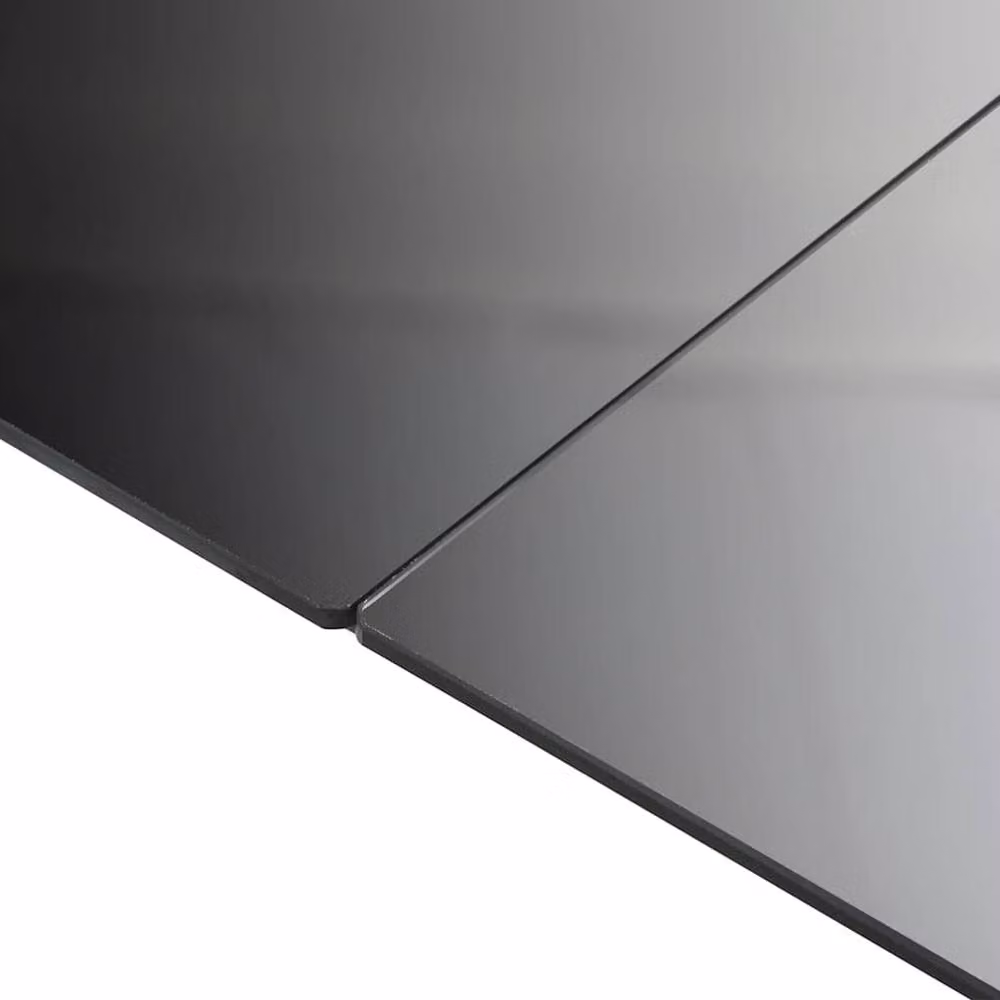 Berkfield Home Black Extendable Rectangular Garden Table with Glass and Powder Coated Aluminium W/D/H: 190 x 90 x 74 cm – 3