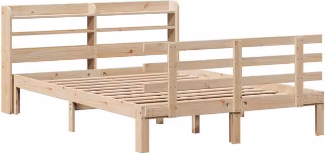 Berkfield Home Beautiful Bed Frame with Headboard in Beige, W/D/H: 135 x 190 x 82 cm