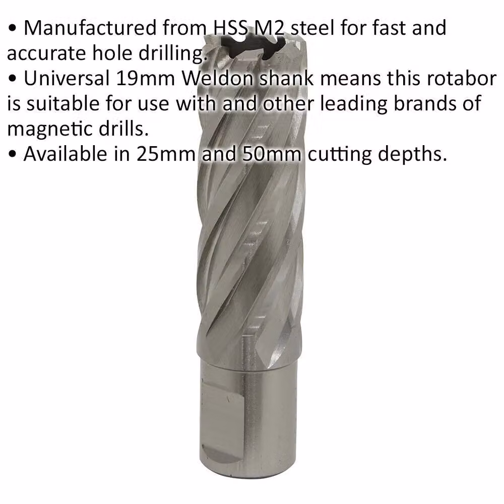 Loops M2 Steel Annular Metal Core Drill Bit, 21 mm Diameter, Depth: 50 mm, Silver – 2