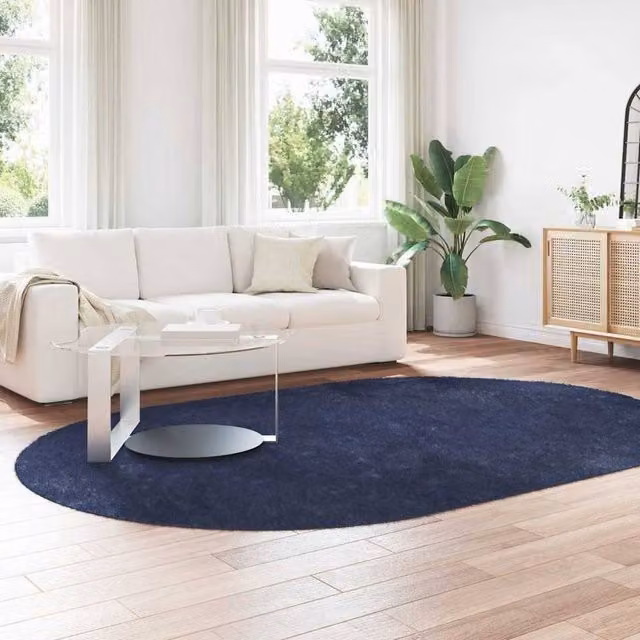 Berkfield Home NAVARRA Shaggy High Pile Rug, Blue, W: 300 cm, D: 200 cm