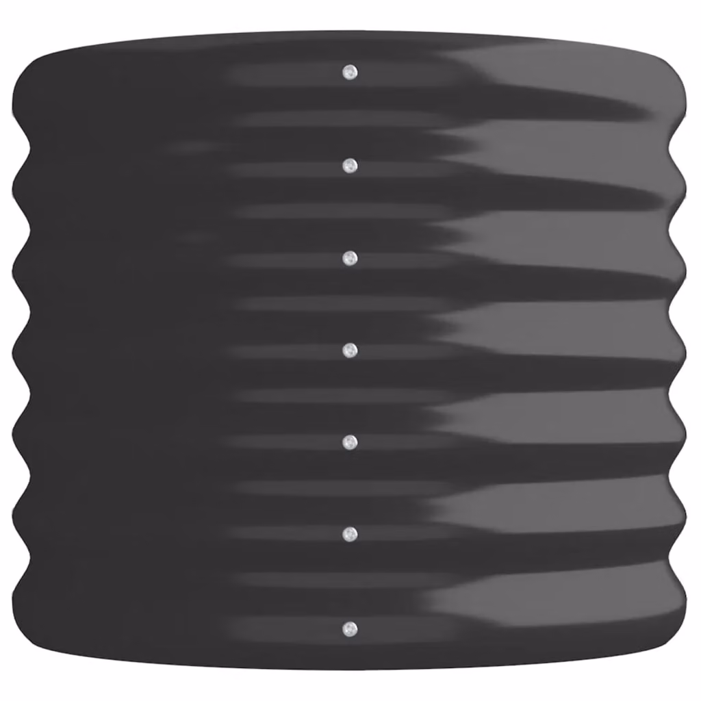 Berkfield Home Garden Powder-coated Steel Raised Bed in Anthracite Black, W/D/H: 114 x 40 x 36 cm – 3