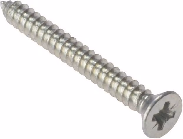 Forgefix Silver Pozidriv Self-Tapping Countersunk Screws, Box of 200