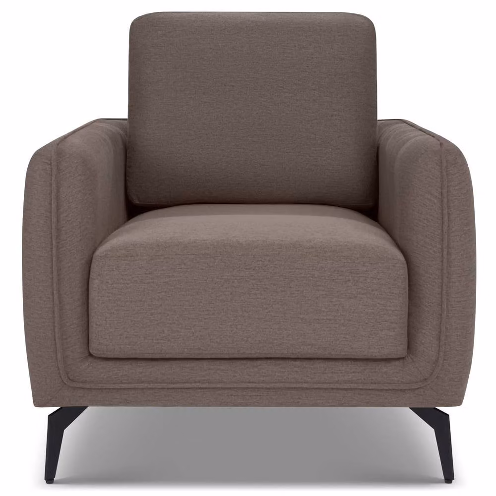 Bravich LTD Brixton Full Suite Fabric Sofa Set in Dark Brown, including 3 Seater Sofa, 2 Seater Sofa and Armchair