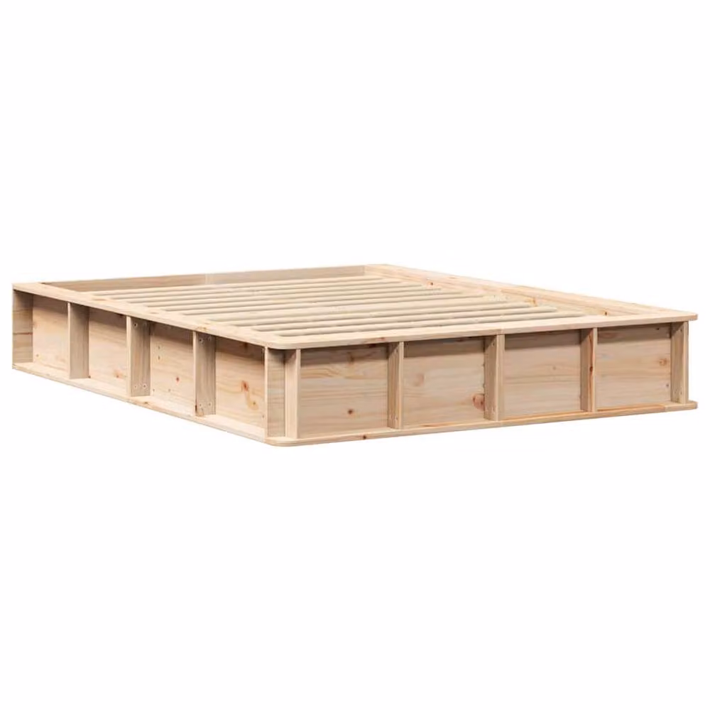 Berkfield Home Solid Pine Wood Bed Frame with Lift Up Base in Natural – 2