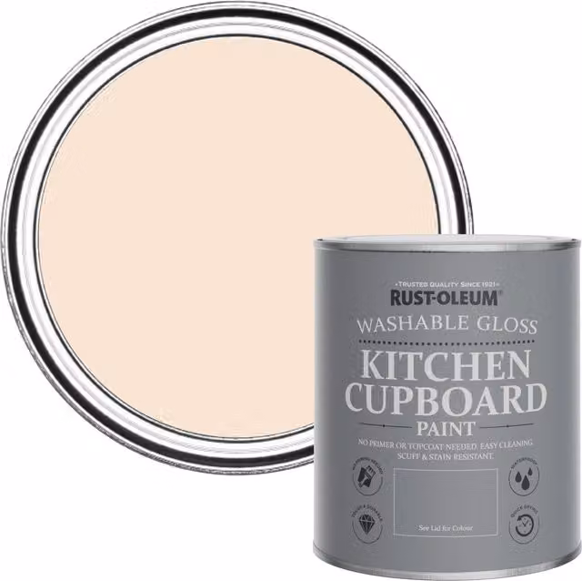 Rust-Oleum Kitchen Cupboard Paint in Gloss Finish, Pink and Beige, 0.75 l