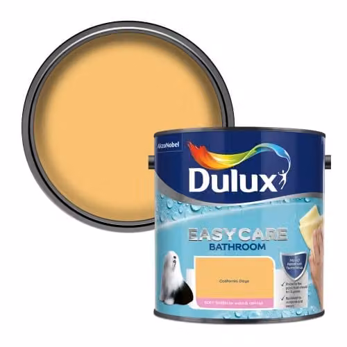 Dulux Easycare Bathroom Mould Resistant Satin Gloss Paint, Yellow, 2.5 l