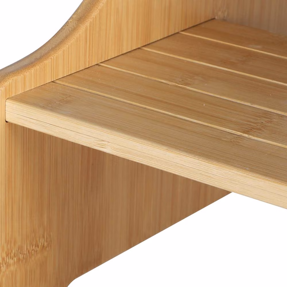 Levede Bamboo Step Stool with Handle in Natural – 5