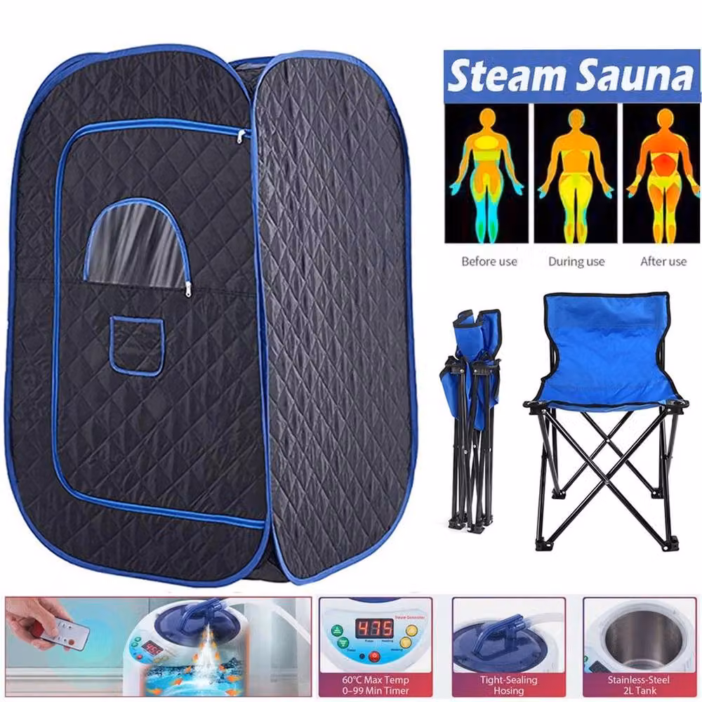 PAWNORA Large Steam Sauna Spa Tent in Black – 2