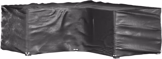 Berkfield Home L-Shaped Garden Furniture Covers, 2 Pack, Black, W/D/H: 185 x 185 x 70 cm – 1