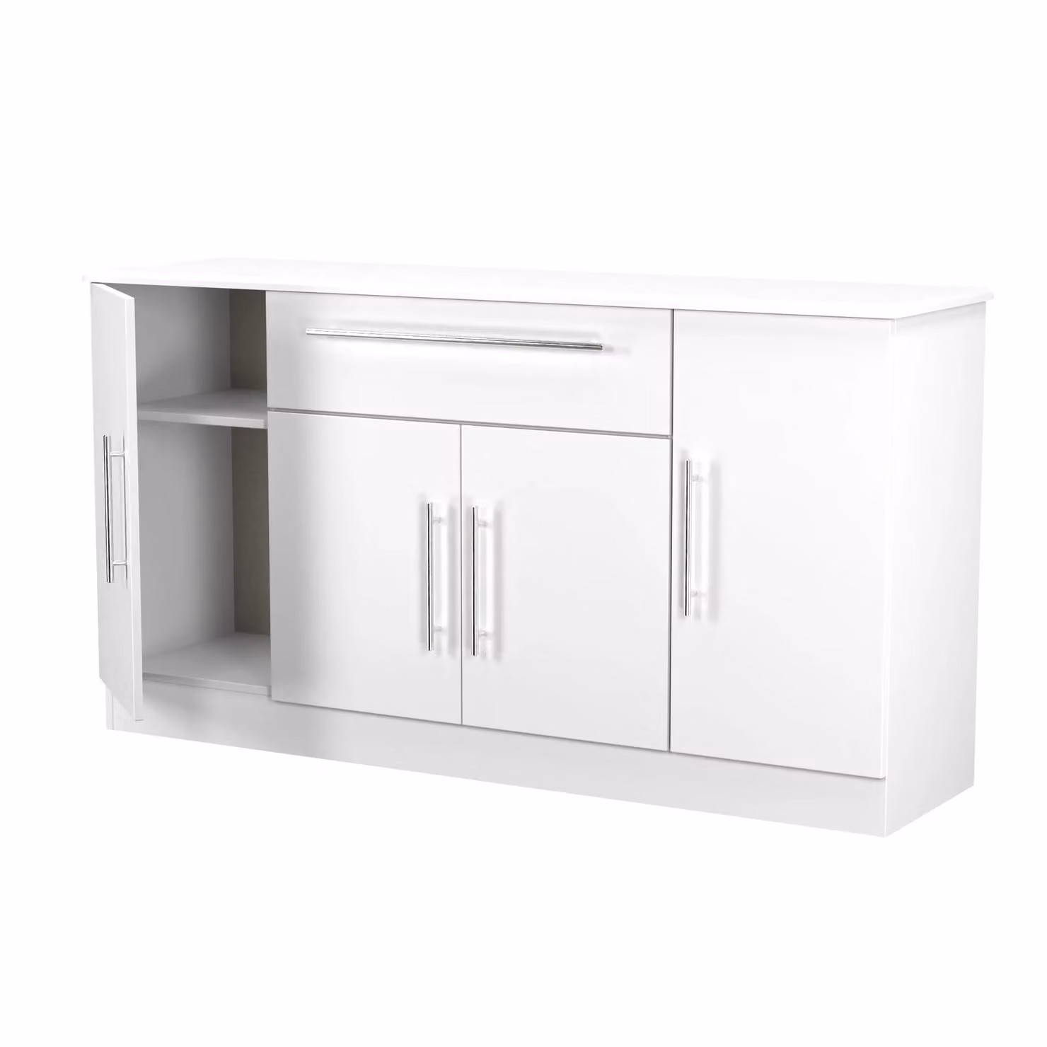 Ready Assembled 2 U Carlton White 4 Door 1 Drawer Wide Unit – 2