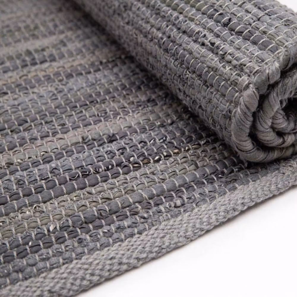 KDMD Grey Handloom Cotton Ethnic Woven Rug – 2
