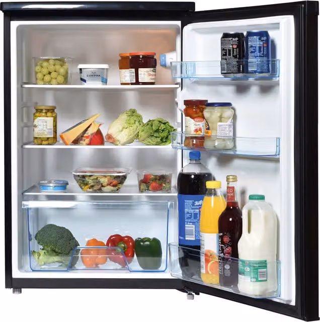 Statesman Under Counter Larder Fridge in Black, W/D/H: 55.3 x 57.4 x 84.5 cm – 3