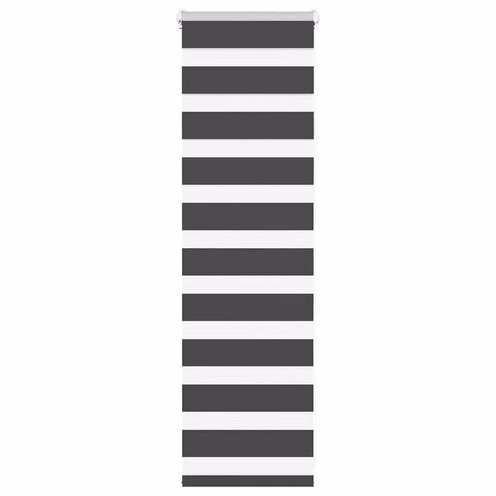 Berkfield Home Elegant Zebra Blind in Black Polyester, W: 40 cm, H: 100 cm – 2