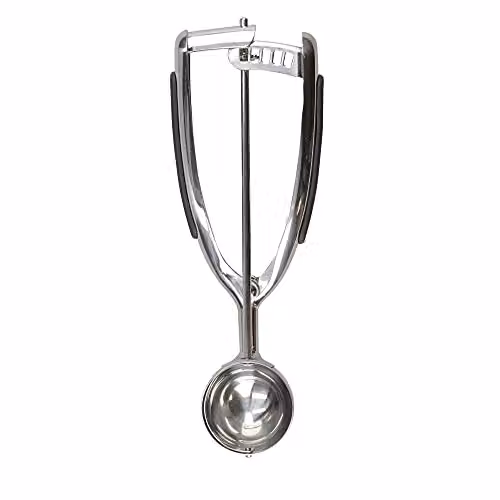 KitchenAid Stainless Steel Ice Cream and Cookie Dough Scoop in Black and Silver – 1