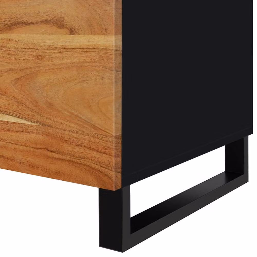 Berkfield Home Beautiful Coffee Table in Brown, Acacia and Engineered Wood, W: 80 cm, D: 50 cm, H: 40 cm – 4